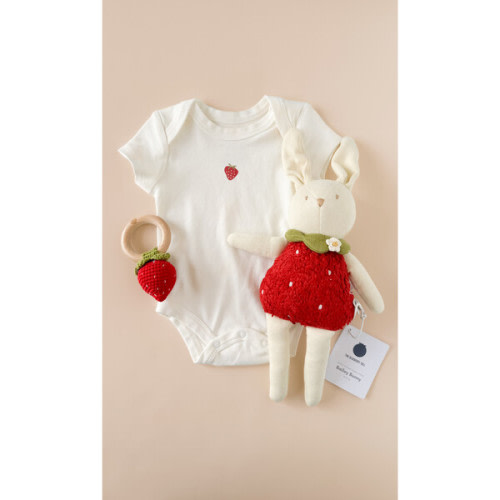 Baby Onesie, Red Strawberry - The Blueberry Hill | Maisonette