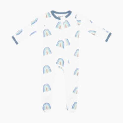 Kyte Baby Printed Zipper Footie - Slate Rainbow, 0-3 M