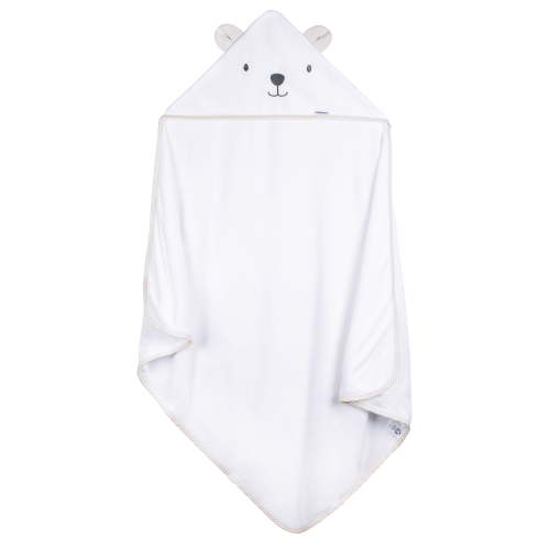 Gerber Baby Boy or Girl Unisex White Hooded Towel, One Size