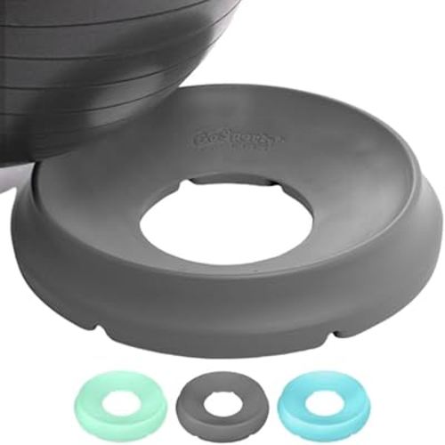 GoSports Hub 360 Yoga Ball Base - Universal Stability Stand for Fitness Balls - Charcoal, Green, or Blue