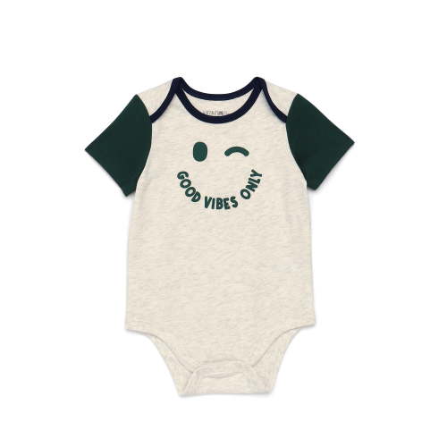 Garanimals Baby Boy Graphic Colorblocked Bodysuit with Short Sleeves, Sizes 0M-24M