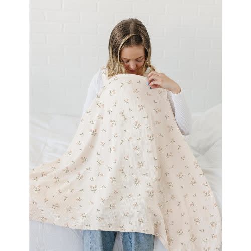 MairMore Muslin Nursing Covers for Breastfeeding, Privacy Breast Feeding Cover with Arch Neckline for Mom and Baby, Breathable 100% Cotton Nursing Apron Multi-use Stroller Cover : Amazon.com.au: Baby