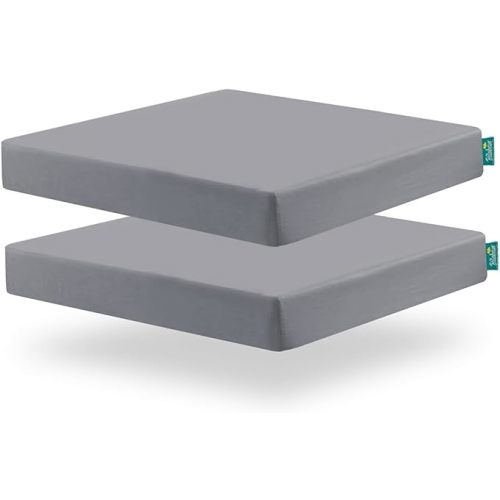Square Playard/Playpen Fitted Sheets, Perfect for New Room2 / TotBloc Portable Playard, 2 Pack, Ultra Soft Microfiber, Fitted Playpen Sheet, Grey.