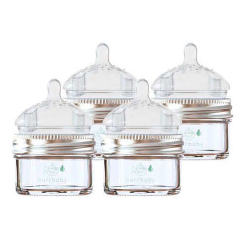 3.5oz Natural Glass Baby Bottles (4 pack)