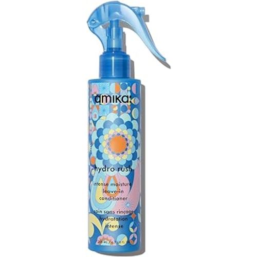 amika Hydro Rush Intense Moisture Leave-In Conditioner with Hyaluronic Acid, 200 ml
