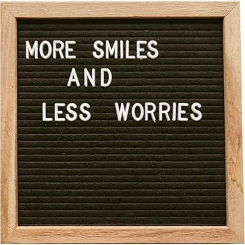 10 x 10 inch Felt Board Felt Letter Board Sign, Message Board Word Board Letter Boards Sign Bulletin Board Letters, Pregnancy Announcements Baby Announcement Sign (Black)