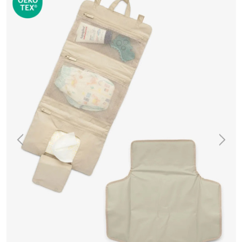 Diaper Changing Pad Organizer - OATMEAL