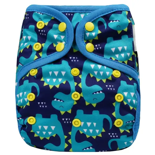 OsoCozy One Size Cloth Diaper Covers - Adjustable Snap Fit & Double Leg Gussets for Baby Boys & Girls from 8-35 Pounds. Use with Prefold, Flat or Fitted Cloth Diapers.