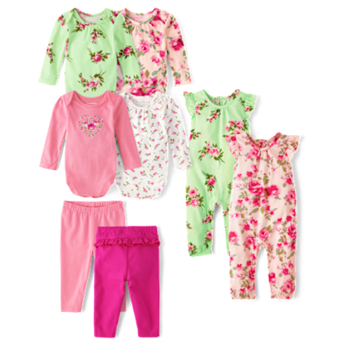 Baby Girls Outfit Set - Pink & Green Floral Collection | The Children's Place