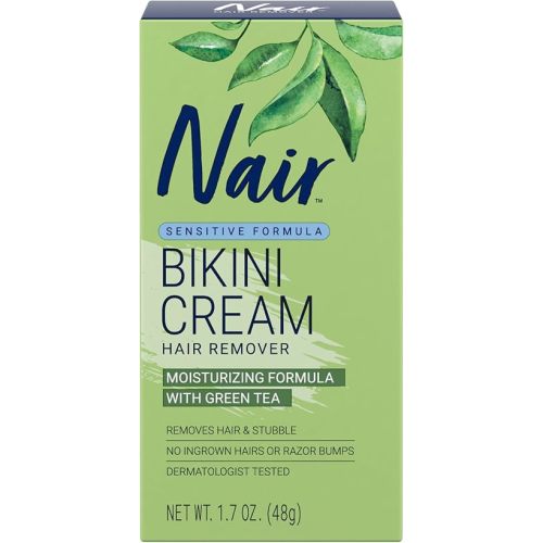 Nair Bikini Cream with Green Tea Sensitive Formula, 1.7 Ounce