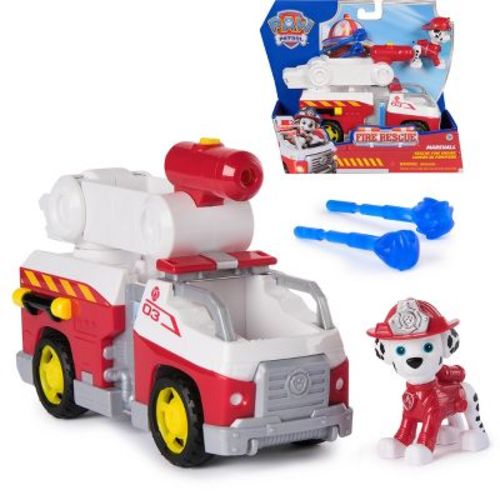 PAW Patrol Fire Rescue: Marshall's Rescue Fire Engine with Figure, Launcher & Accessories