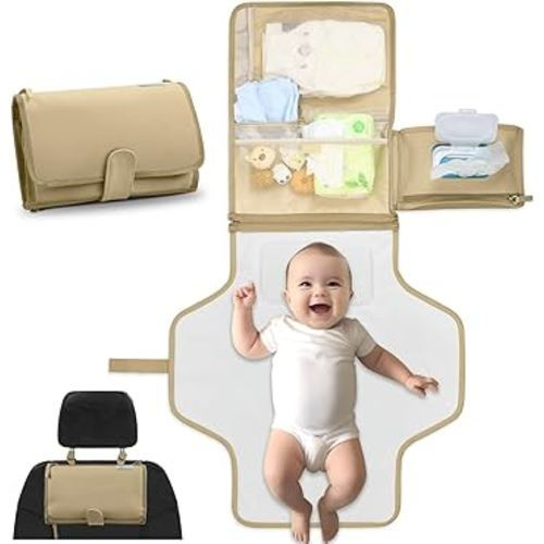 Portable Diaper Changing Pad - Baby Diaper Changing Station - Diaper Changing Mat - Portable Changing Pad for Baby Travel Changing Pad for New Mom & Infant Gifts – Sahara Tan