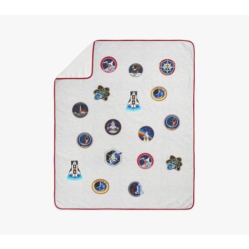 Astronaut Mission Patch Kid Throw Blanket