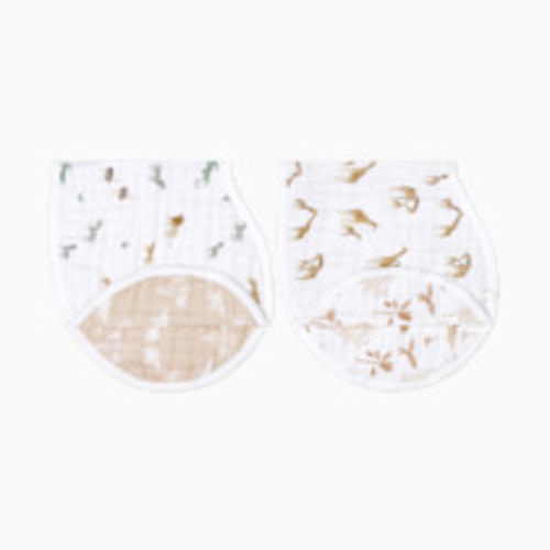 Aden + Anais Organic Muslin Burpy Bibs (2 Pack) - Safari Dreams