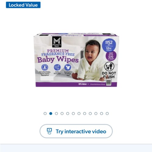Member's Mark Premium Baby Wipes, Fragrance Free, 12 pk., 1152 Wipes - Sam's Club