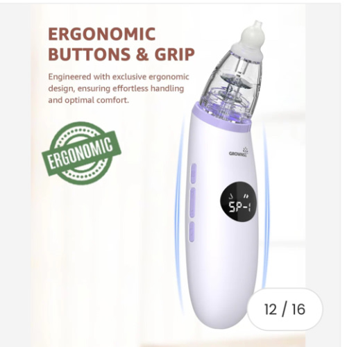 Grownsy Sniffease Suction for Infant Nose with 3 Suction Modes
