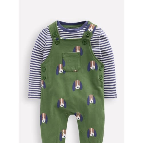 Printed Jersey Overalls Set-Green Dogs | Boden USA