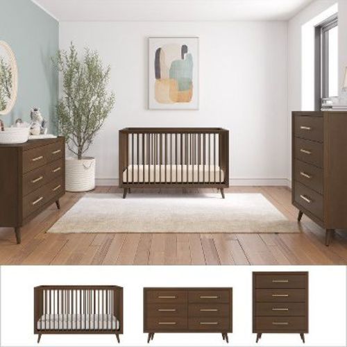 Child Craft Cranbrook Crib, Dresser and Chest Nursery Set, 3-Piece, Includes 4-in-1 Convertible Crib, Dresser and Chest