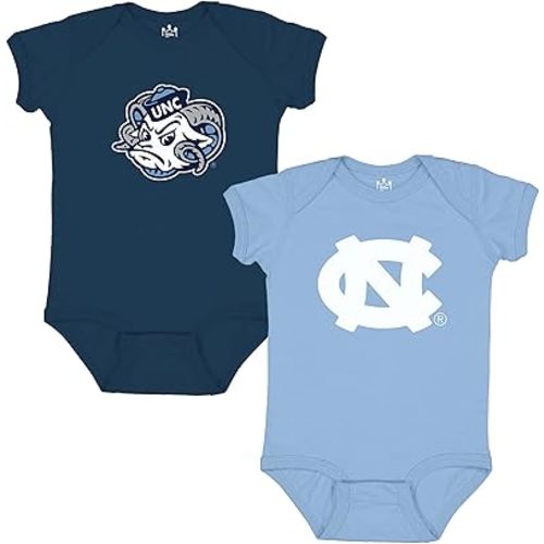Little King NCAA Bodysuit 2 Pack Short Sleeve-100% Cotton-Infant Sizes 0-3M 6M 12M 18M