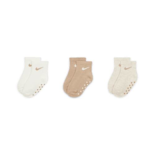 Nike Toddler Swoosh Ankle Gripper Socks (3-Pairs)