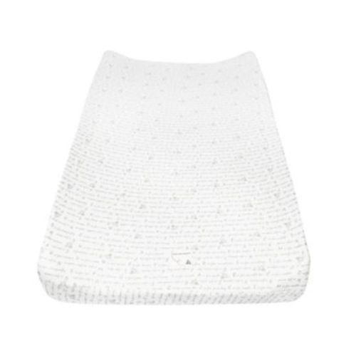 Burt's Bees Baby® Alphabet Bee Organic Cotton Changing Pad Cover in Grey - GREY - CHANGING PAD COVER