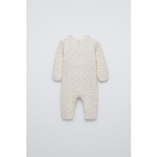 CABLE KNIT JUMPSUIT - Ecru | ZARA United States