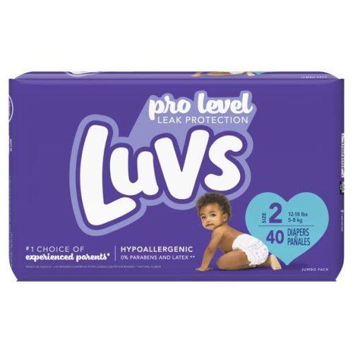 Luvs with Size 2 Ultra Leakguards Diapers, 40 count per pack - 2 per case.2