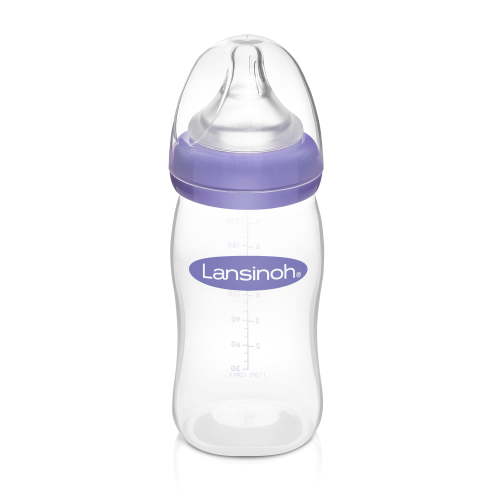 Lansinoh Breastfeeding Bottle for Baby with NaturalWave Nipple, 8 fl oz, 1 Ct