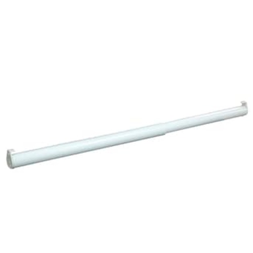 Project Source Closet Rod 30-in L x 1.25-in H Extendable White Metal Closet Rod with Hardware 27772PHRLG at Lowes.com