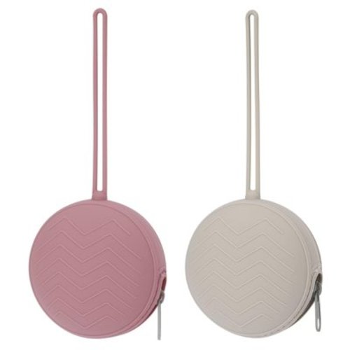 2 Pack Silicone Pacifier Holder Case, BPA-Free Newborn Baby Silicone Pacifier Holder for Boys & Girls, Portable Silicone Pacifier Container Case