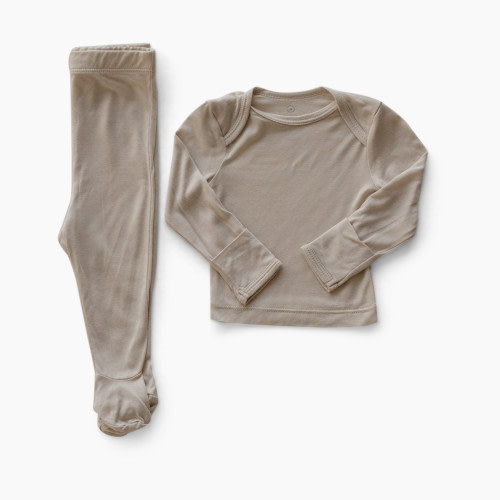 Solly Baby Layette Sleeper Set - Taupe, 0-3 months