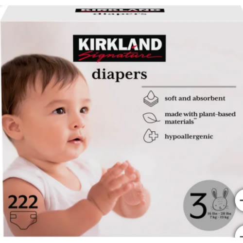 Kirkland Signature Diapers Sizes 3-6