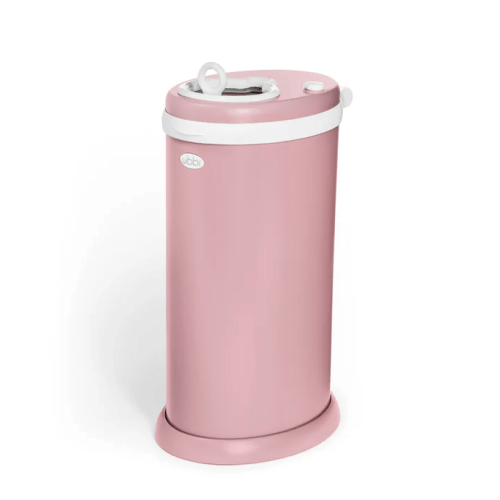 stainless steel diaper pail | matte fig blossom