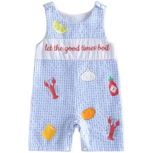 Infant Baby Boy Clothes Printed Sleeveless Romper Jumpsuit Summer Outfit