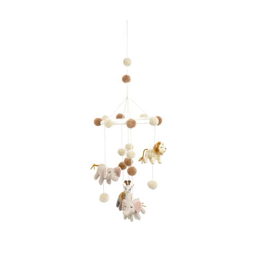 Crane Baby Soothing White Safari Animal Baby Mobile