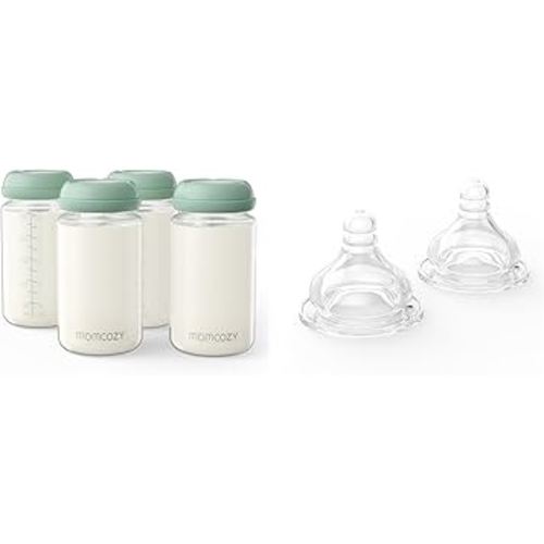 Momcozy Natural Baby Bottle & Momcozy Soft Baby Nipple