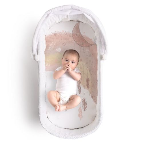Jumpoff Jo Hypoallergenic Fitted Bassinet Sheet For Baby Boys Girls - Rectangular Hourglass & Oval Crib Compatible Soft Breathable, Machine Washable