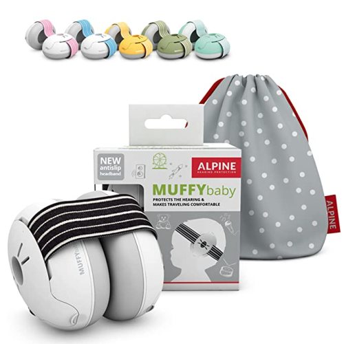 Alpine Muffy Baby Ear Protection for Babies and Toddlers up to 36 Months - CE & ANSI Certified - Noise Reduction Earmuffs - Comfortable Baby Headphones Against Hearing Damage & Improves Sleep - Black : Baby