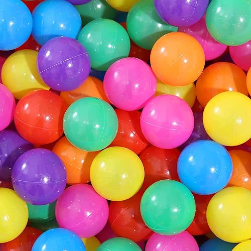 PlayMaty Lot de 100 balles de piscine à balles en plastique pour enfants, jouets amusants pour bébé, piscine, décoration de fête d'anniversaire