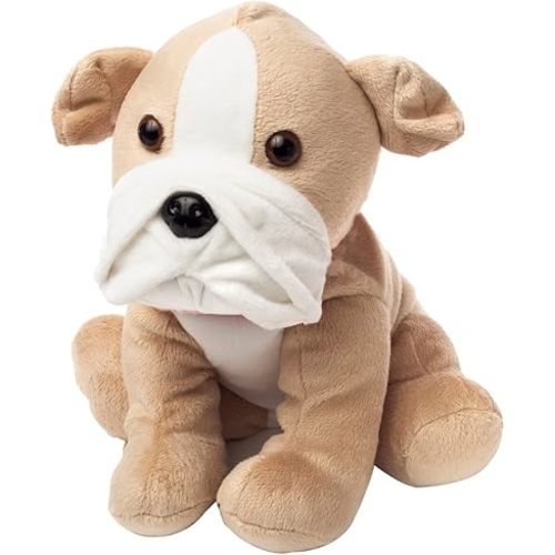 Warmies Microwavable & Weighted Stuffed Animals, Bull Dog - Heated Stuffed Animal Plushie for Warmth & Comfort - Cute Soft Plush Toys for Adults & Children (Boys, Girls, Babies & Toddlers)