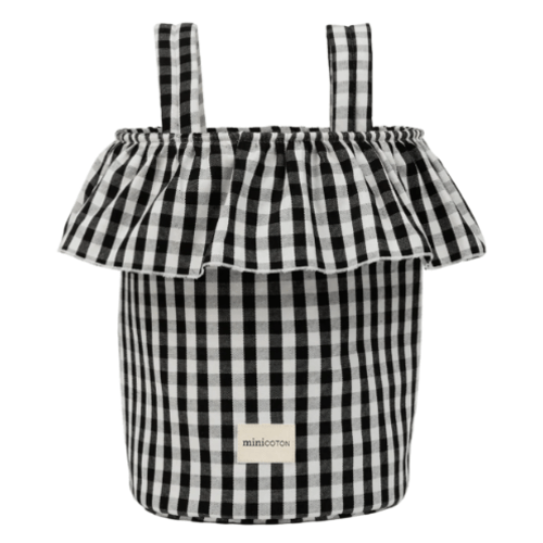 Vichy Basket - Black + White · Minicoton
