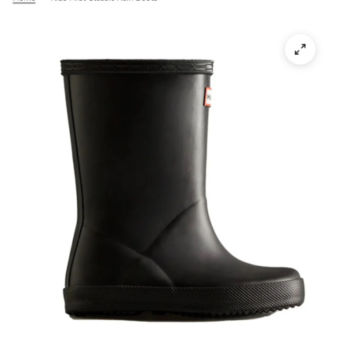 Little kids's Kids First Classic Rain Boots - Black | Hunter Boots