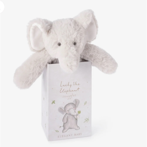 Lucky the Elephant Snuggler Plush Security Blanket w/ Gift Box