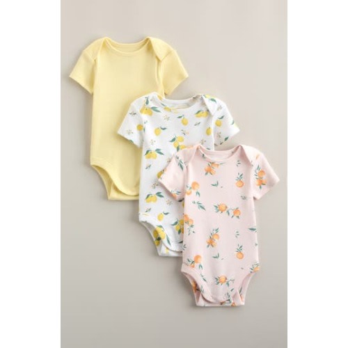Grow With Me 3-Pack Assorted Bodysuits, Newborn