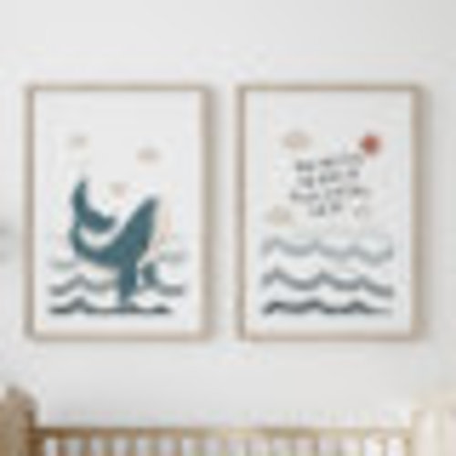 Kids bible verse coastal set of 2 poster | Zazzle