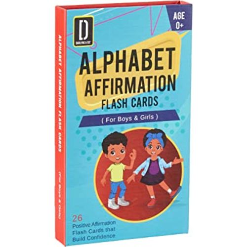 Darlyng & Co Modern Alphabet Affirmation ABC Flash Cards for Boys and Girls | Beautifully Illustrated and Finished with Matte Lamination | Perfect Toddlers Gift and Up (PRE-Order)