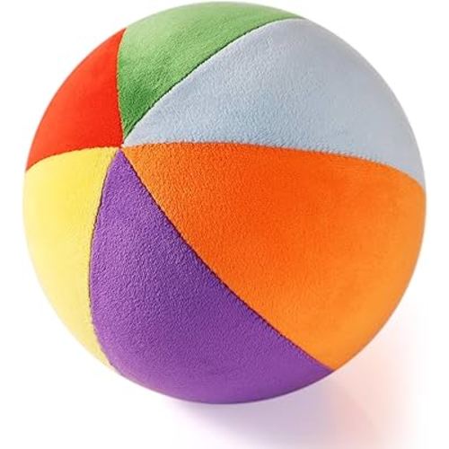 LINKBOY Colorful Soft Play Balls for Toddlers 1-4 | Indoor Basketball Toy for Babies and Kids | Size 3