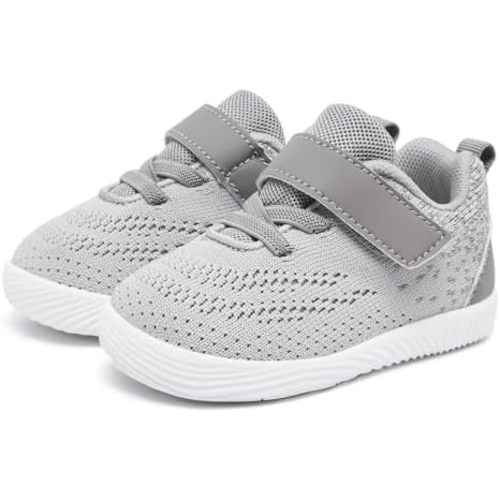MORENDL Toddler Sneakers Baby Boys & Girls Barefoot Shoes Lightweight Breathable Walking Running Tennis Athletic Sport Shoes