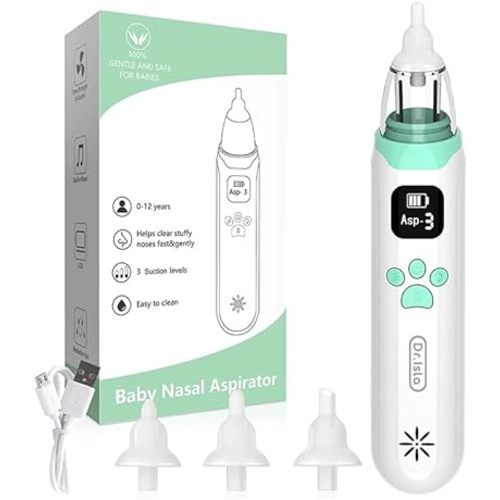 Rechargeable Electric Baby Nasal Aspirator for Toddler, Powerful Electric Nasal Baby Aspirator, Baby Nose Sucker - Baby Nose Cleaner – Baby Essentials, UBC-C Nose Cleaner