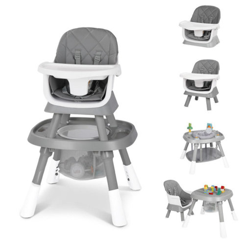 Isabelle & Max™ Foldable High Chair for Babies & Toddlers, Adjustable Height, Recline, Storage Basket, Double Trays, Easy to Clean | Wayfair